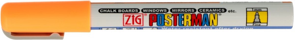 Stift waterproof posterman fluo oranje - Zig