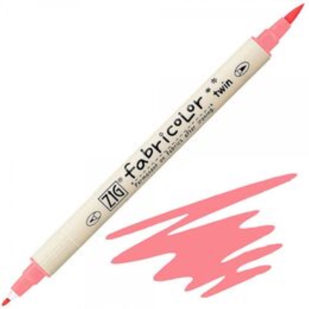 Zig - Fabricolor - Twin Tip Textielmarker - light carmine