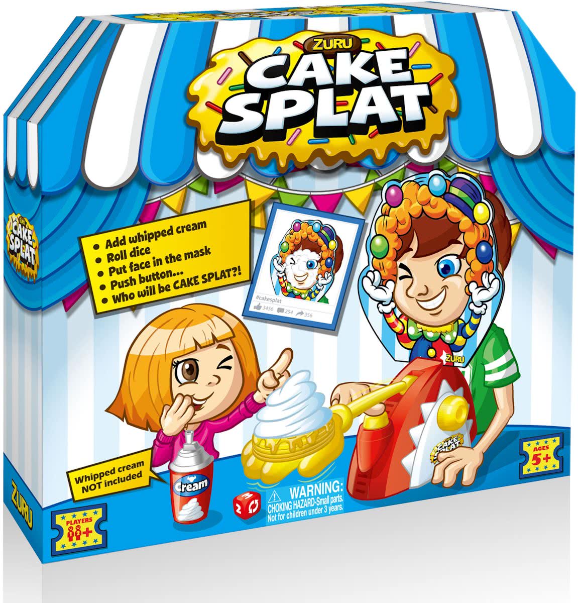 Cake Splat Slagroom spel - Kinderspel