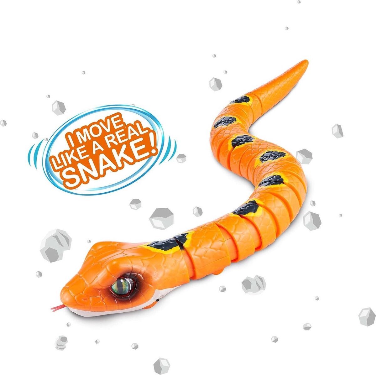 Robo alive slang oranje - Zuru Robo - Levensecht - ogen bewegen - tong beweegt - Robot Huisdier