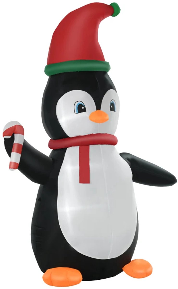 2,5 m Opblaasbare Kerstpinguïn, - Kerstversiering - met LED-verlichting - Weerbestendig - Automatisch Opblazend - Kerstdecoratie - Vakantiedecoratie - Kerst - 162x100x250 cm