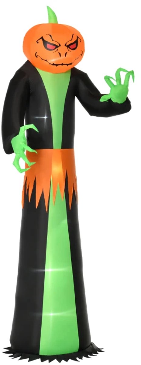 2.7m Opblaasbare Halloween Spook - Zelfopblazend - met LED-verlichting - met Blower - Polyester - Halloween-Decoartie - Halloween Versiering - 100 x 96 x 270 cm