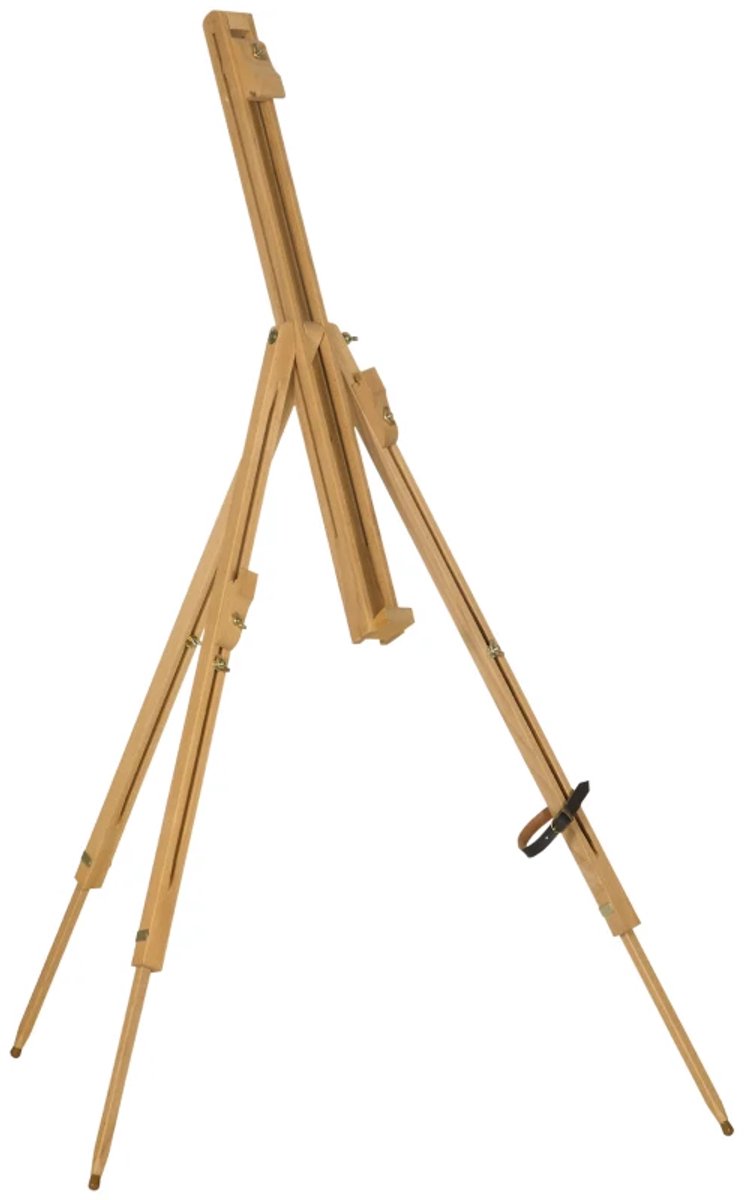 Schildersezels - Houten Ezel - voor Doeken tot 107 cm - Opvouwbaar - in Hoogte Verstelbaar - voor Schilderen, Schetsen, Bruiloften, Tentoonstellingen - Premium Kwaliteit - Extreem Stabiel - 93x84x183 cm