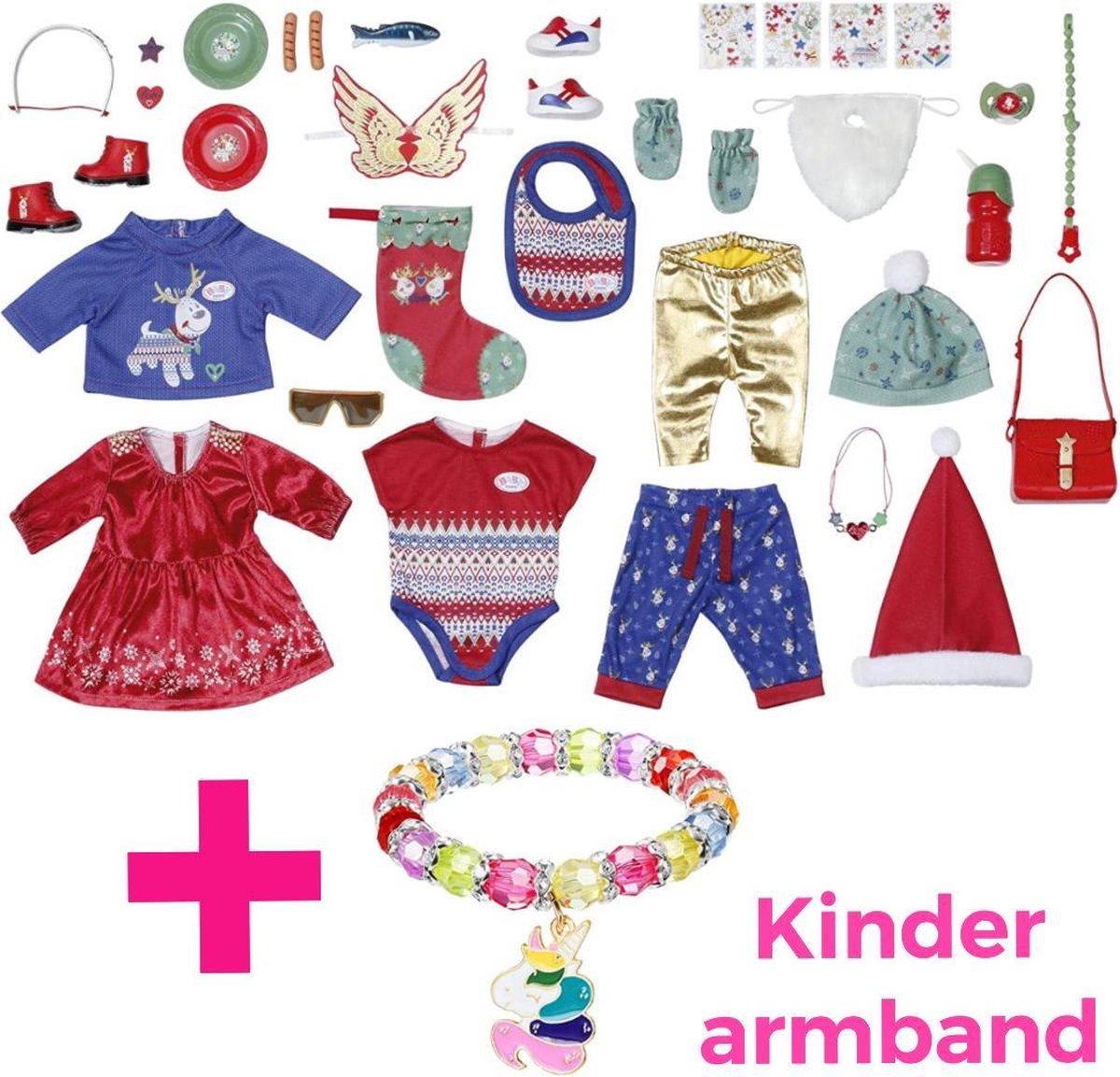 ZAPF Creation BABY born, inclusief kinder armband - Adventskalender - Sinterklaas - kerstmis - verjaardag