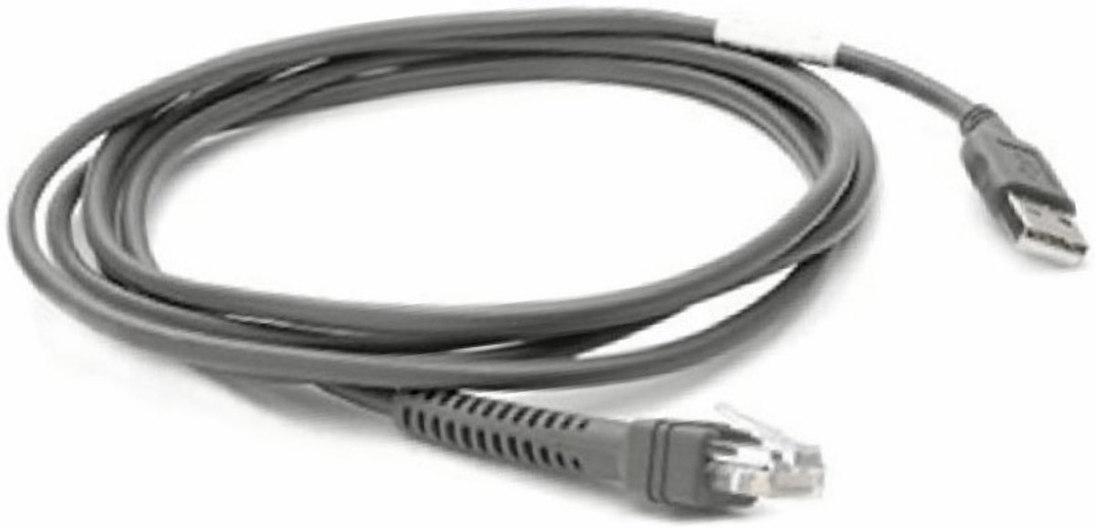 Zebra CBA-U21-S07ZBR seriële kabel Zwart 2,1 m USB EAS