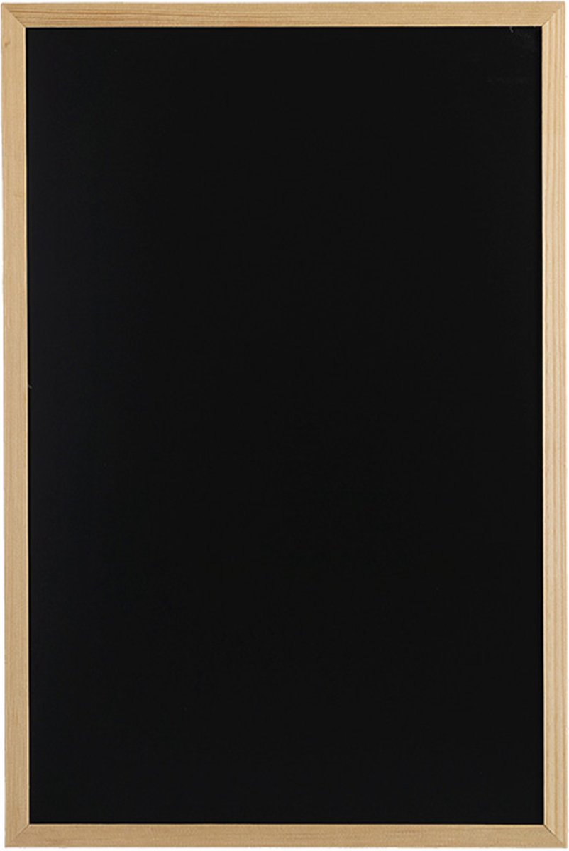Zeller krijtbord/schoolbord/memobord magnetisch - 40 x 60 cm - hout