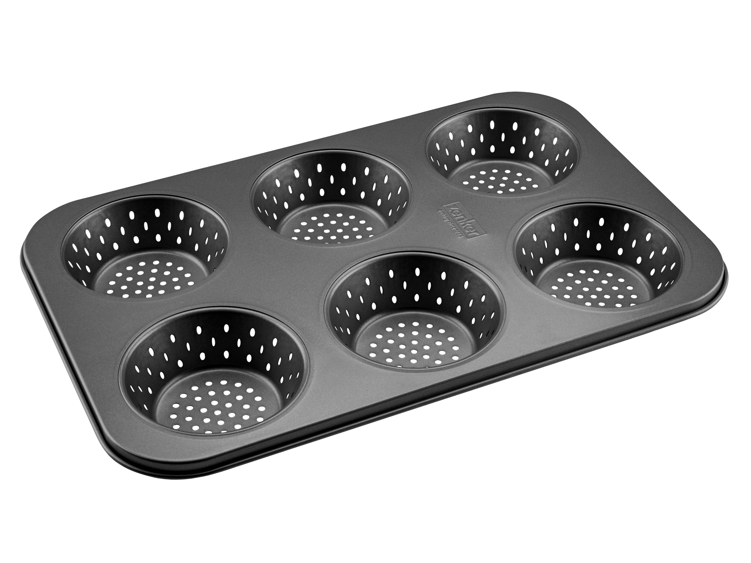 zenker 6-delige broodjesbakplaat / 2-delige baguettebakplaat / 4-delige mini-baguettebakplaat (6 rollenlade)