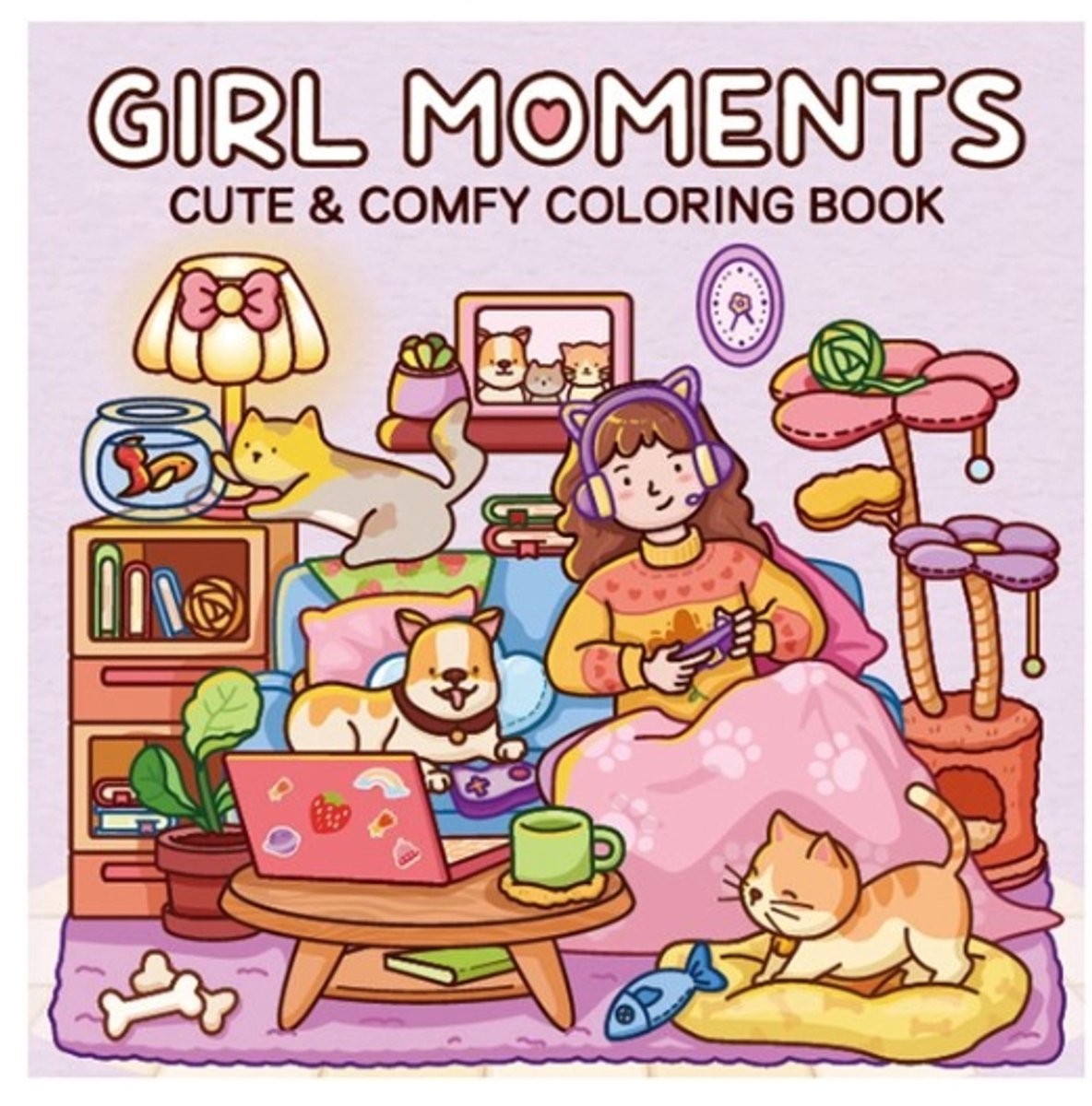 Cozy Coloring Book - Girl Moments Coloring Book - Kinderen Kleurboek met Schattige Meisjes en Dagelijkse Taferelen – Kleurboek Voor Volwassen en Kinderen – Stressverlichtend en Creatief Ontspannen