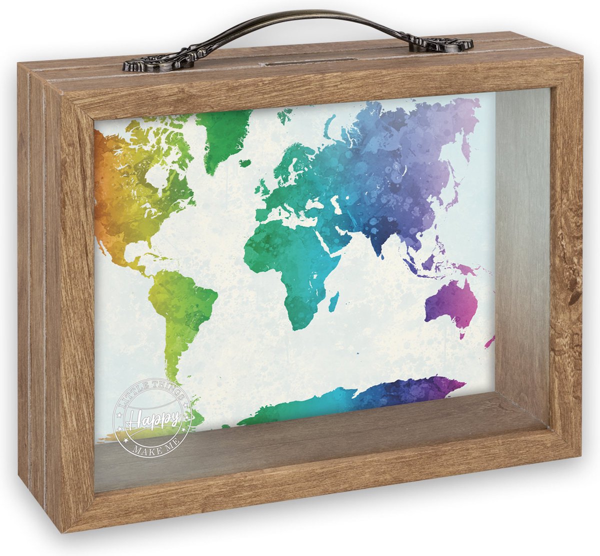 ZEP - hout/glas spaarpot Jacob met tekst 