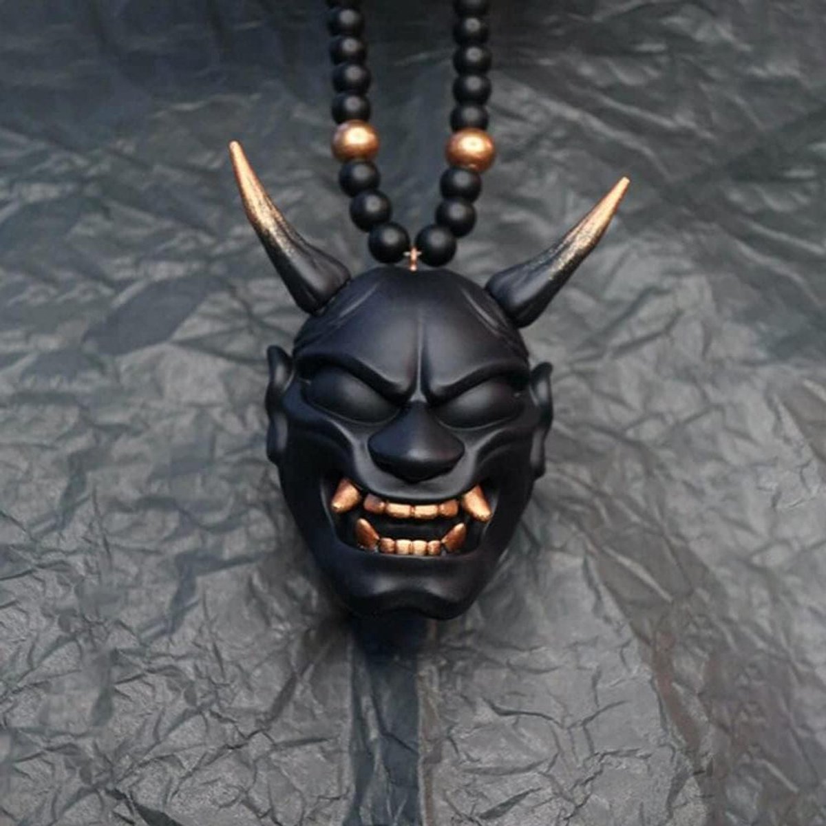 **  - Auto Ophang Hanger - Samurai Hannya Ontwerp - Auto Achteruitkijkspiegel - Mode Hanger - Auto Decoratie - Zwart**