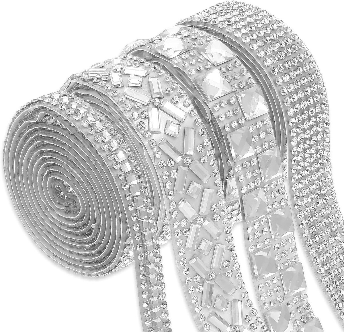 Zelfklevend Strass Lint - Glanzend Kristal - 1 Meter Rol - Hars Diamant Lint - Strass Tape - Knutselen en Decoratie - Strass Diamant.
