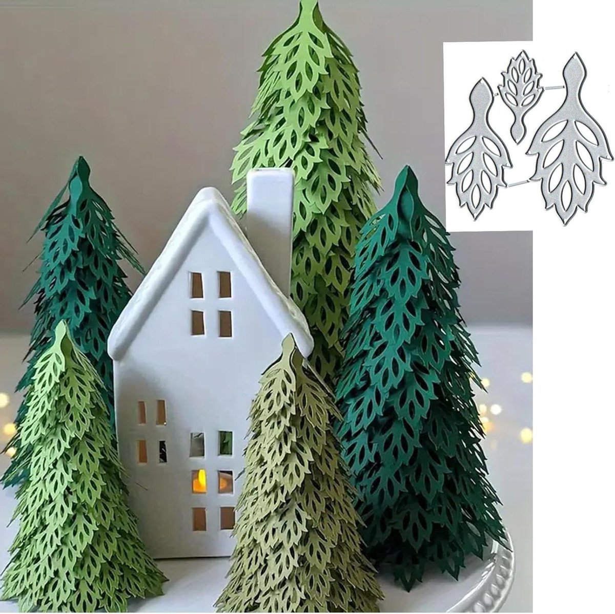 Zeynomax - 3D kerstkaart snijmallen set voor DIY scrapbooking en decoratieve embossing - Kerstboom, sneeuwpop, zonnebloem, blad, decoratie - Papier scrapbooking kaart maken - Kerstman - Wenskaart.