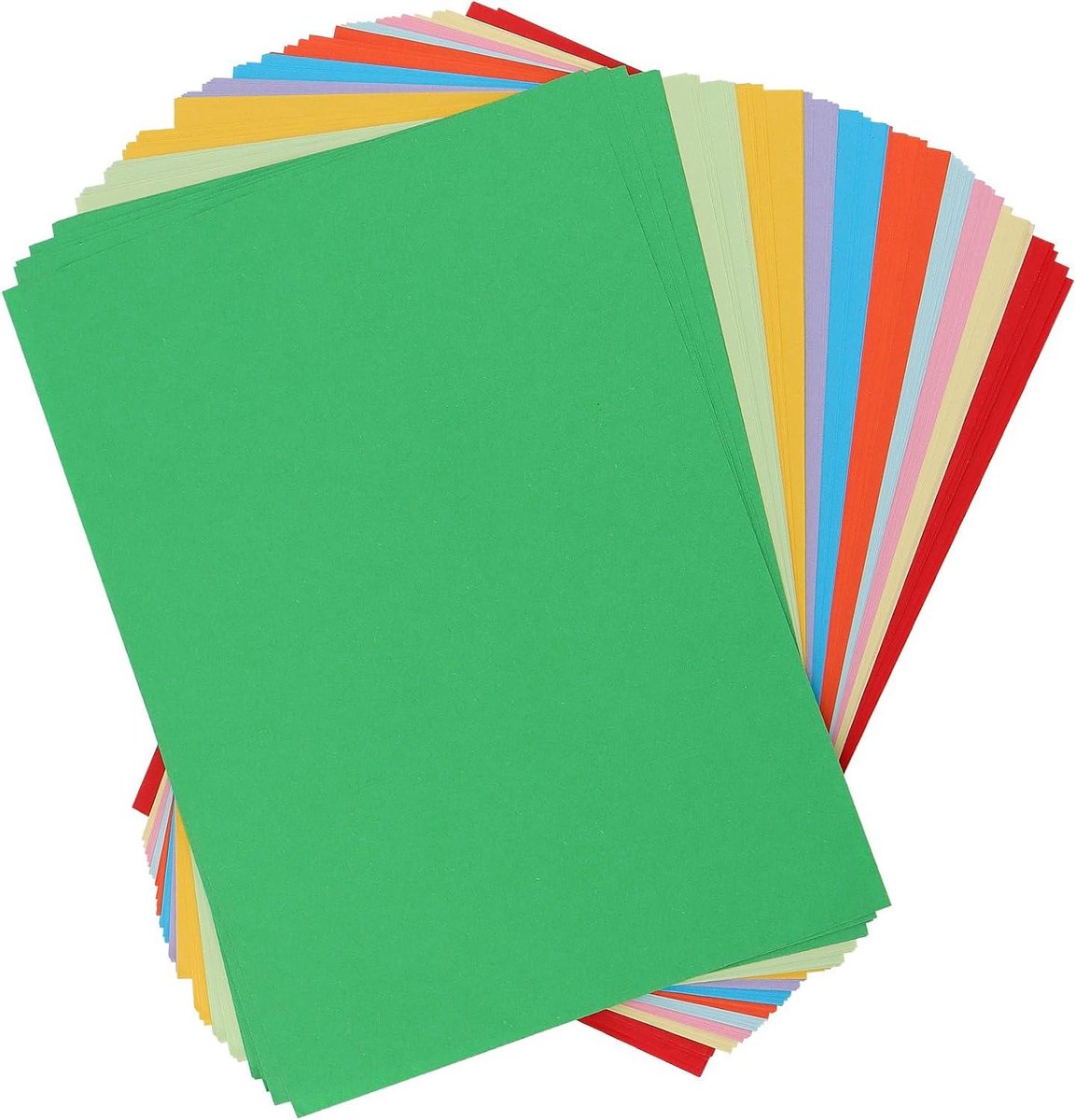 Zeynomax - 500 stuks A4 gekleurd kaartpapier 10 kleuren - 70 g/m² - papier plakboek en origami-papier - kunst en DIY - 30 x 21 cm - creatief en knutselpapier.