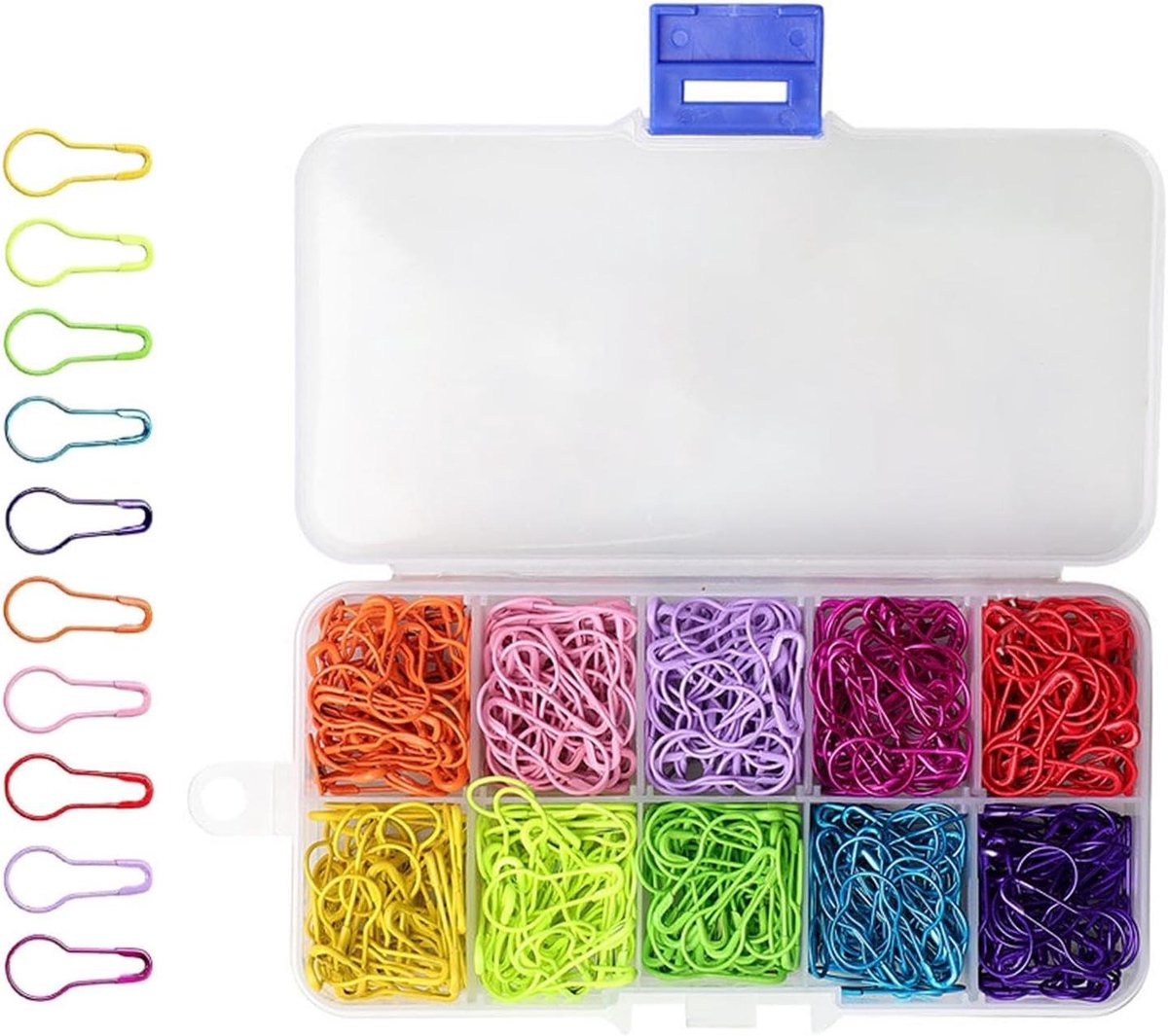 Zeynomax - 500 stuks metalen veiligheidsspelden in 10 kleuren voor kunsthandwerk en doe-het-zelf knutselen