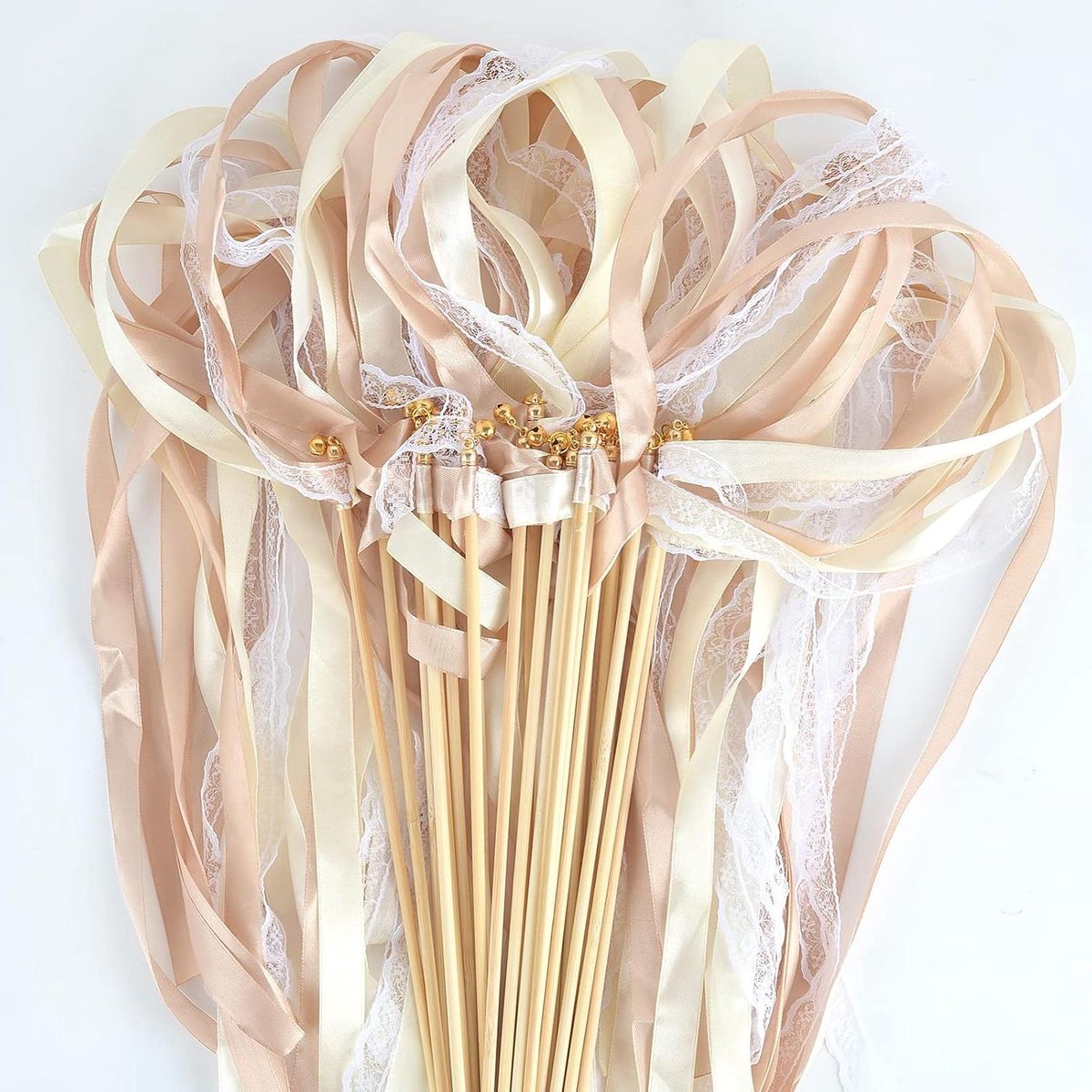   - Bruiloftswandstokken met zijden streamers voor bruiloft en verjaardag - 50 stuks