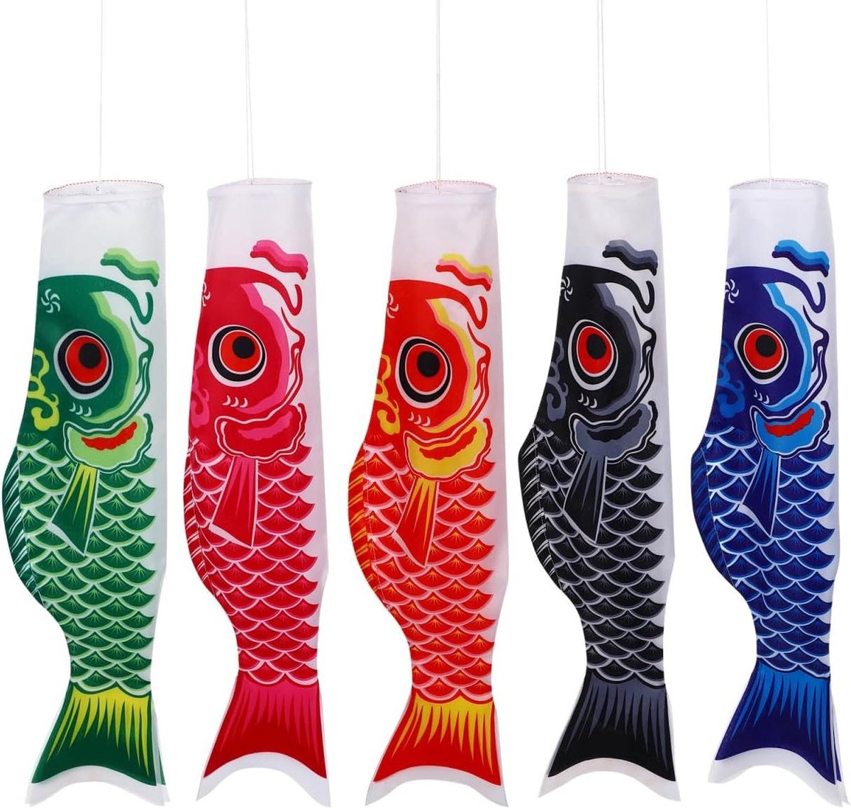 Zeynomax - Japanse Karper Windsok Streamer Vlag Vlieger Koinobori Decor - Sushi Bar Izakaya Kamer Decoratie 70 cm - Traditionele Japanse Vlaggen.