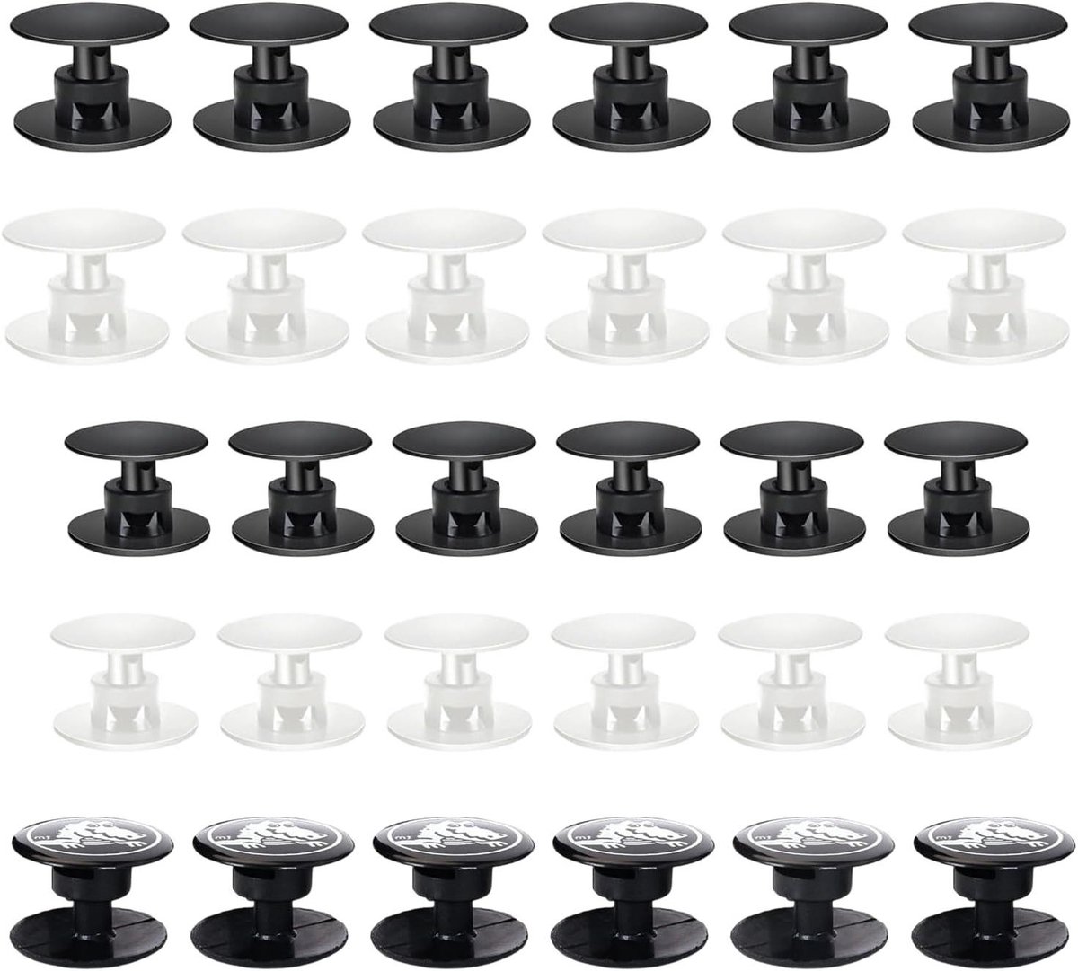   - Knopen Set 30 stuks voor Schoenen - Klinknagels en Pinnen Vervanging - Mannelijke Gesp - Kunststof Drukknopen - Reserveknopen - Crocs-stijl.
