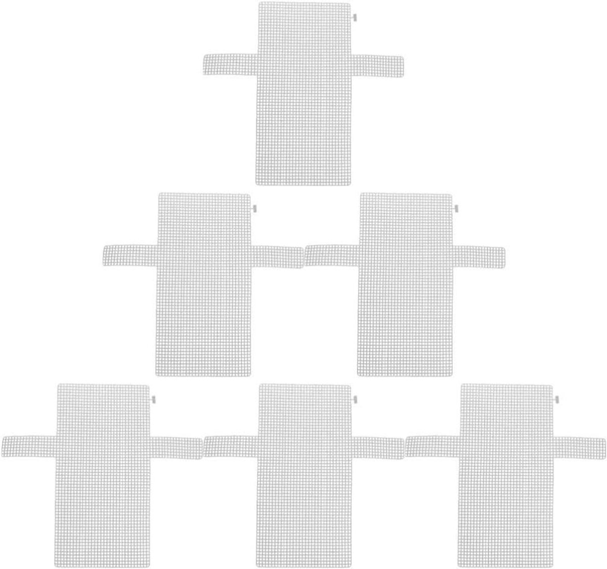 Zeynomax - Kunststof mesh canvas haken - DIY handtas borduurwerk - 6 stuks