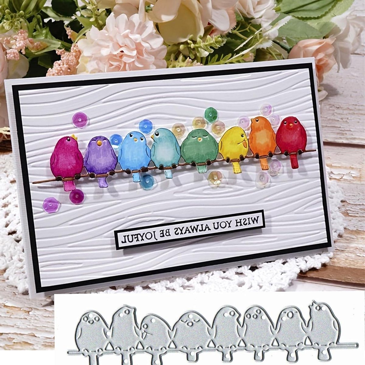 Zeynomax - Metalen Die Cuts voor Kaarten Maken - Vogels en Bloemen - DIY Scrapbooking en Scrapbook Album Decoratie - Embossing en Craft Benodigdheden - Creatieve Papier Knutselmaterialen