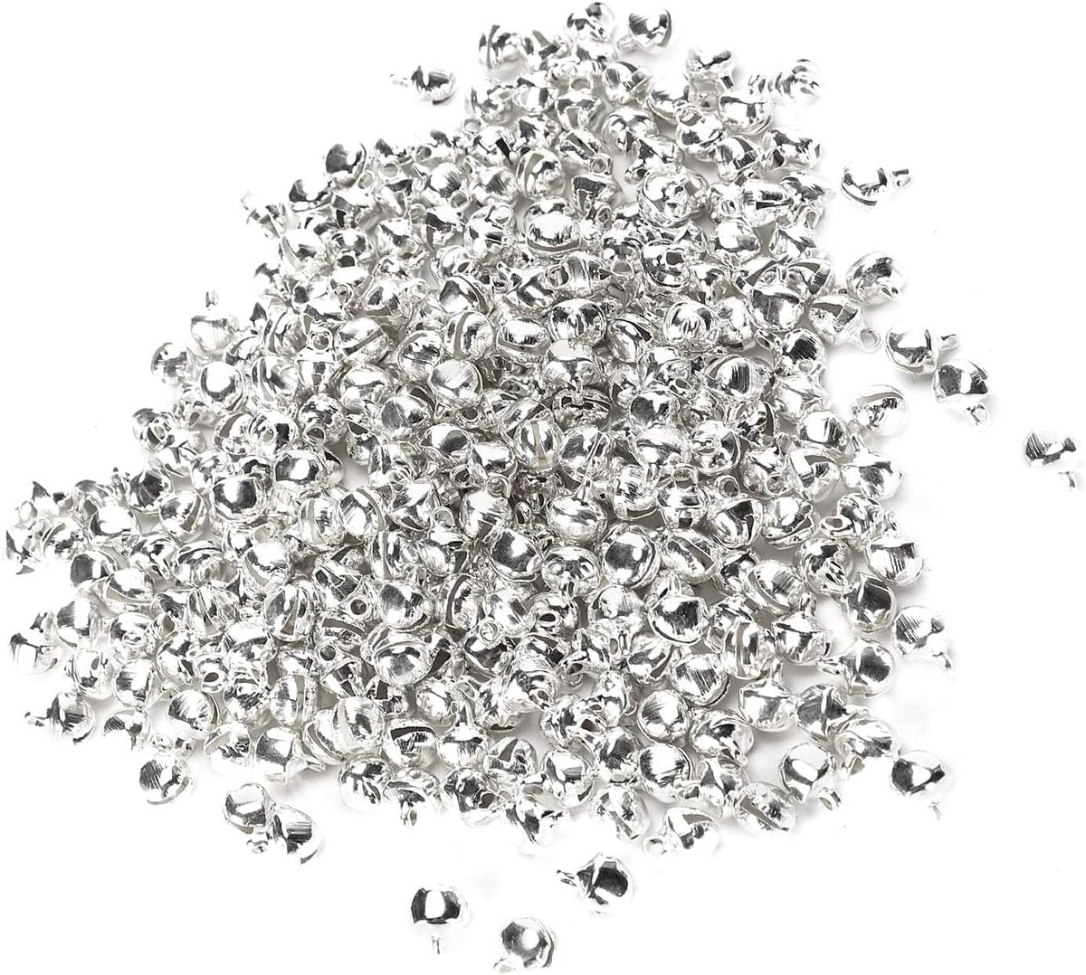 Zeynomax - Mini Bells - Set van 300 - Kleine Klokken - IJzer - Zilver - Hanger - Sieraden & Handwerk Accessoires