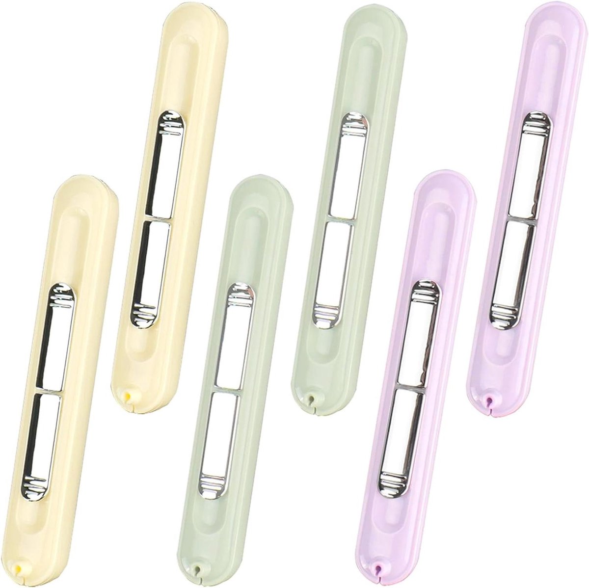 Zeynomax - Naaldinrijger en Naadverdeler Set voor Borduurwerk en Handwerk - 6 stuks in Paars, Groen en Geel