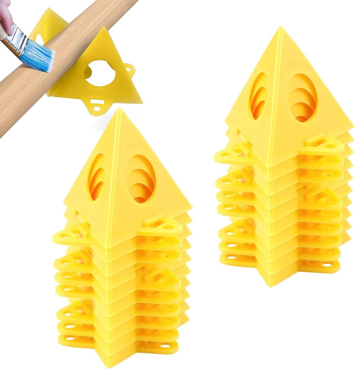   - Piramidestandaard voor schilders - 20 stuks - Driehoekige standaard voor canvas en meubels - Set van mini-kegelstandaarden