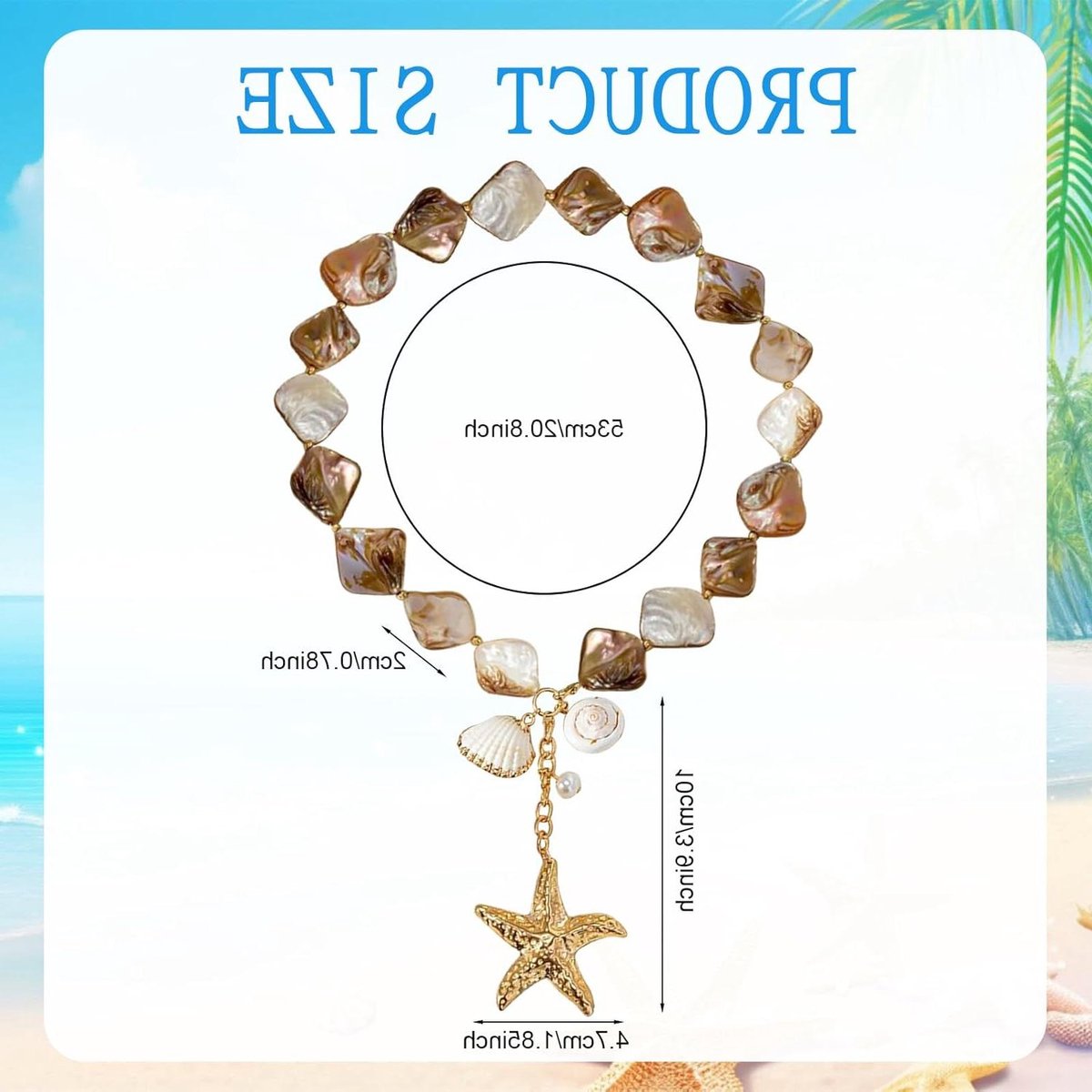Zeynomax - Schelp Ketting Boho Zeester Schelp Hanger Zomer Strand Ketting