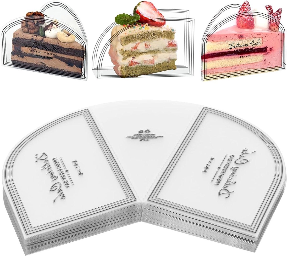 Zeynomax - Transparante taart kraag 100 stuks voor bakken en decoreren - Ideaal voor chocolade mousse taartontwerp