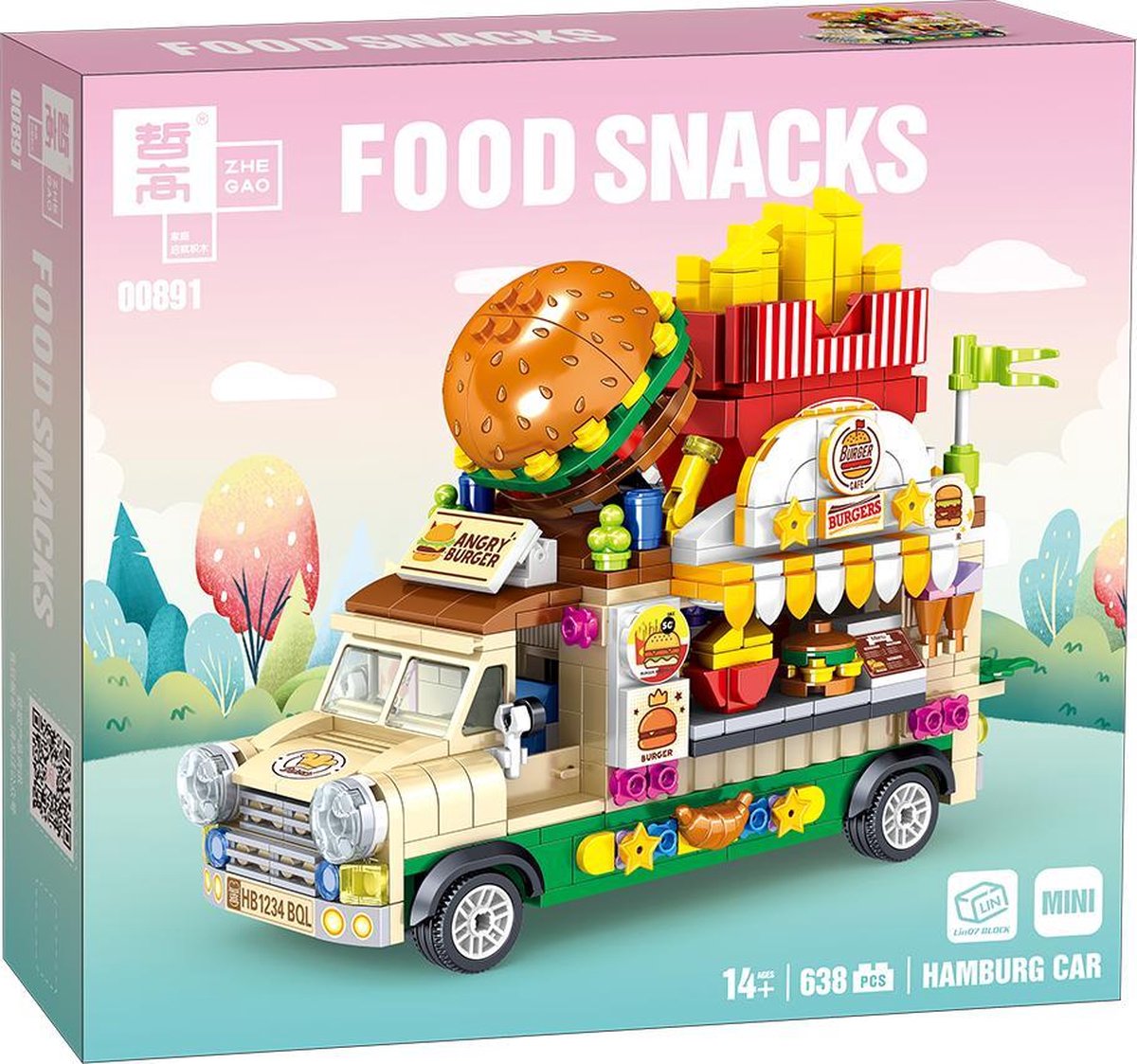 Bouwset Hamburgerwagen ( 638-delig )