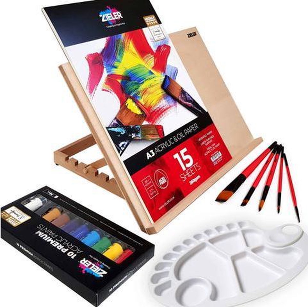 Zieler A3 Easel Acrylic Gift Set