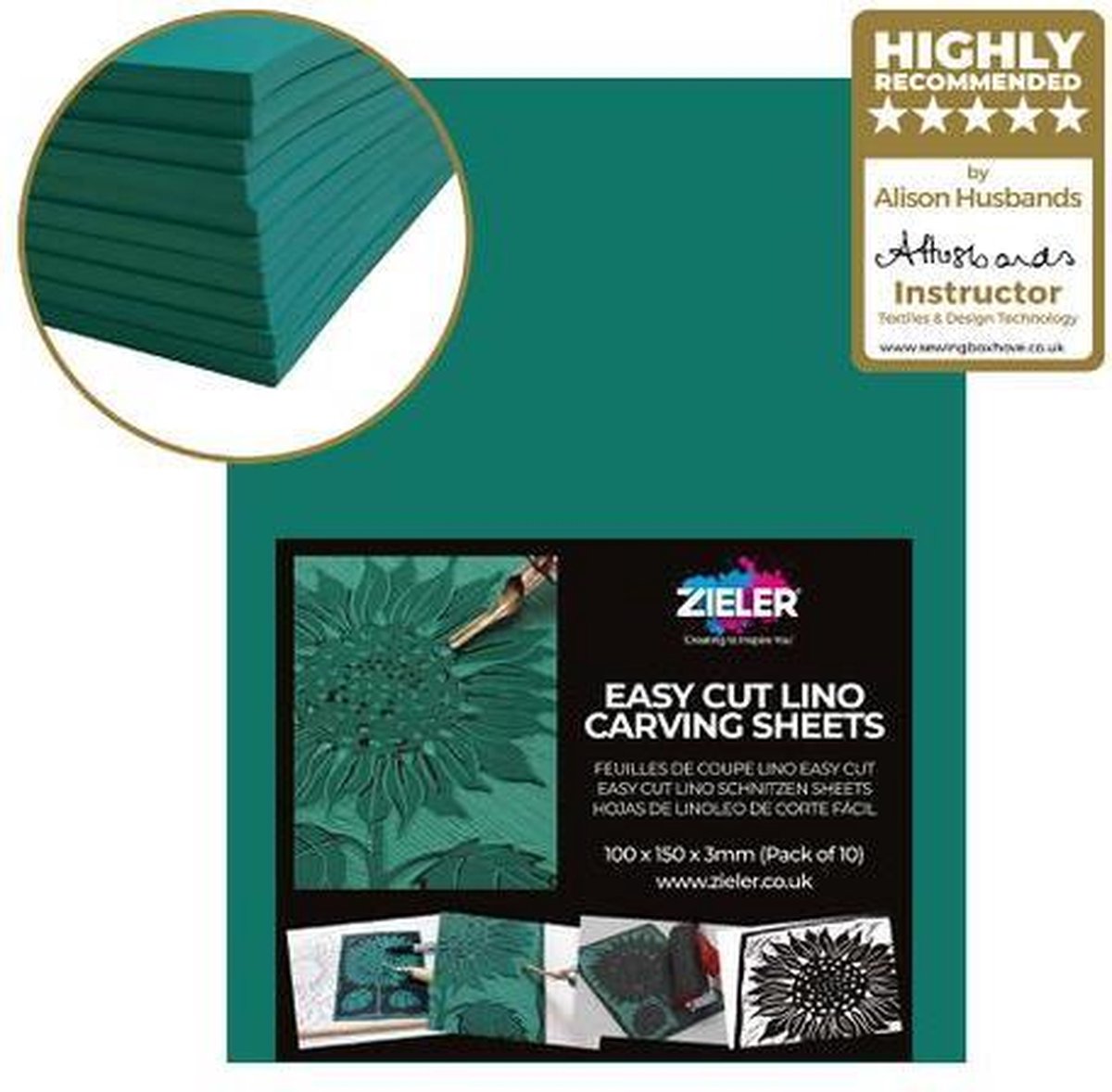 Zieler Lino Block Sheets A6  (10St) Groen