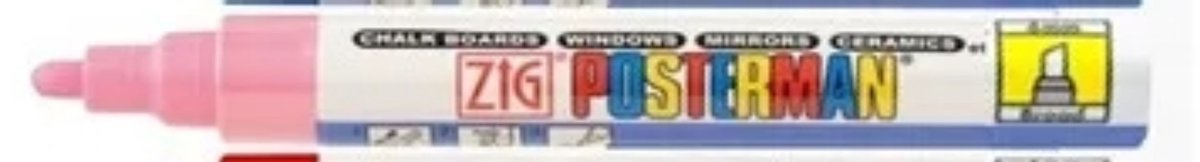 Securit Zig Posterman waterbestendige stift, roze, 2mm medium