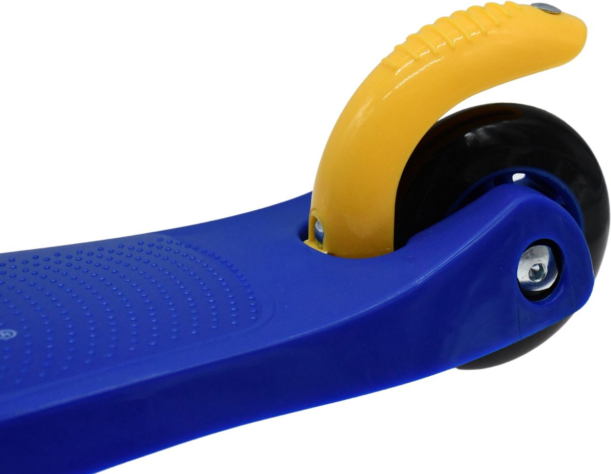 Zinc - driewielige Step - Scooter - Blauw - met LED-wielen en stuur - blauw/geel