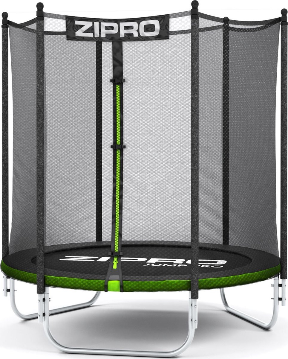 Zipro® Jump Pro OUT Kids Tuintrampoline 4FT 127cm met extern mesh - Trampoline Voor Buiten - Afsluitbaar Veiligheidsnet - UV-bestendig vervangend net - max. belasting tot 50 kg - Corrosiebestendig - Snelle en eenvoudige montage