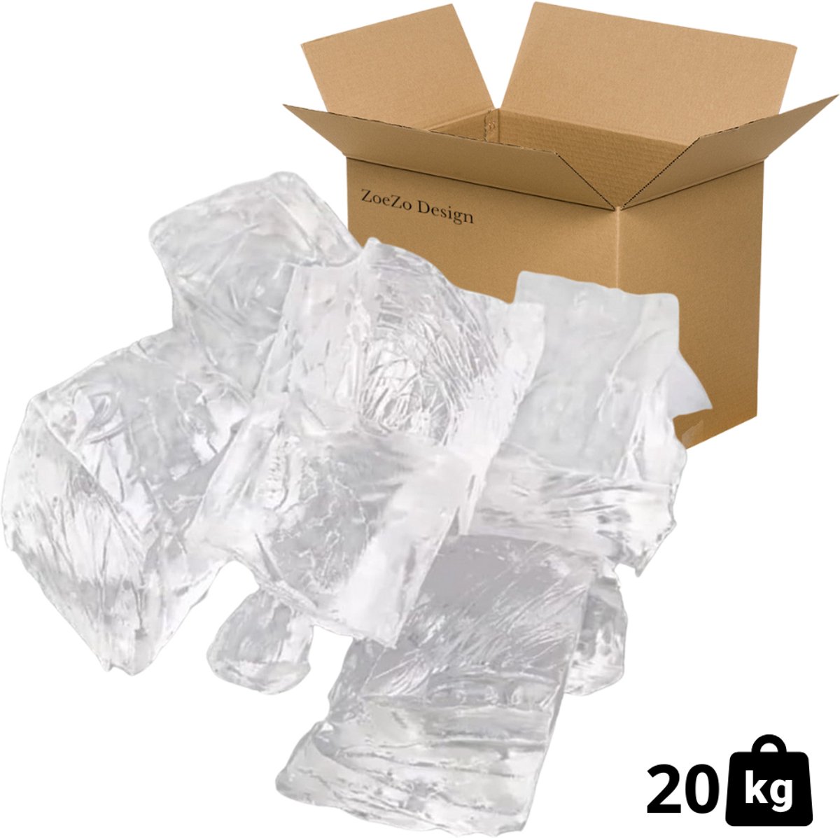 ZoeZo Design - Gel Was - 20 KG - Gel Wax - Doorzichtige was - Zelf kaarsen maken - Kaarsenwas - Gelei - Kristal Kaarsen - Candle Making - Waxmelts - Makkelijk in Gebruik