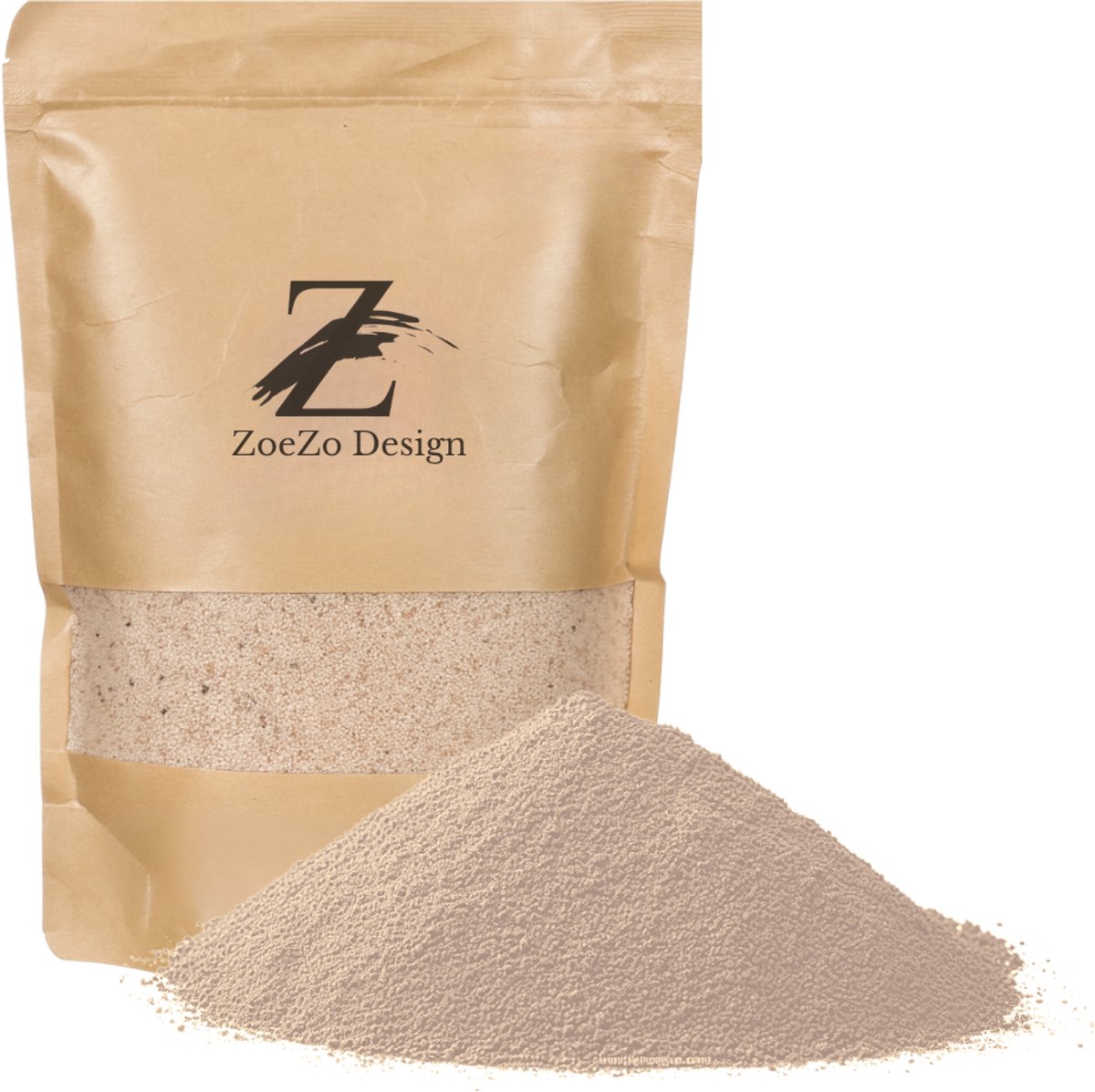 ZoeZo Design - Kaarsenzand Zand – 400G – Zandkleurig – DIY Kaarsen Maken – Herbruikbaar – Inclusief 4 Lonten – 50 Branduren – Candle Sand – Kaarsenwas – Kaarspoeder – Unieke Kaars