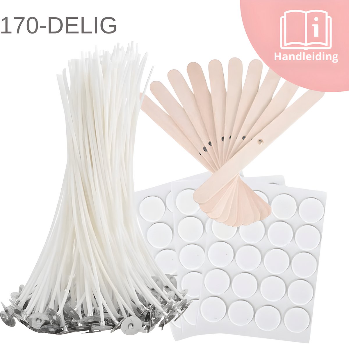 ZoeZo Design - Kaarslont Set - Kaarslonten - Wick - Perfect voor beginners - Zelf kaarsen maken - Hobby en creatief - Candle making kit - Starterspakket - Kaarsenlont - DIY - Cadeau