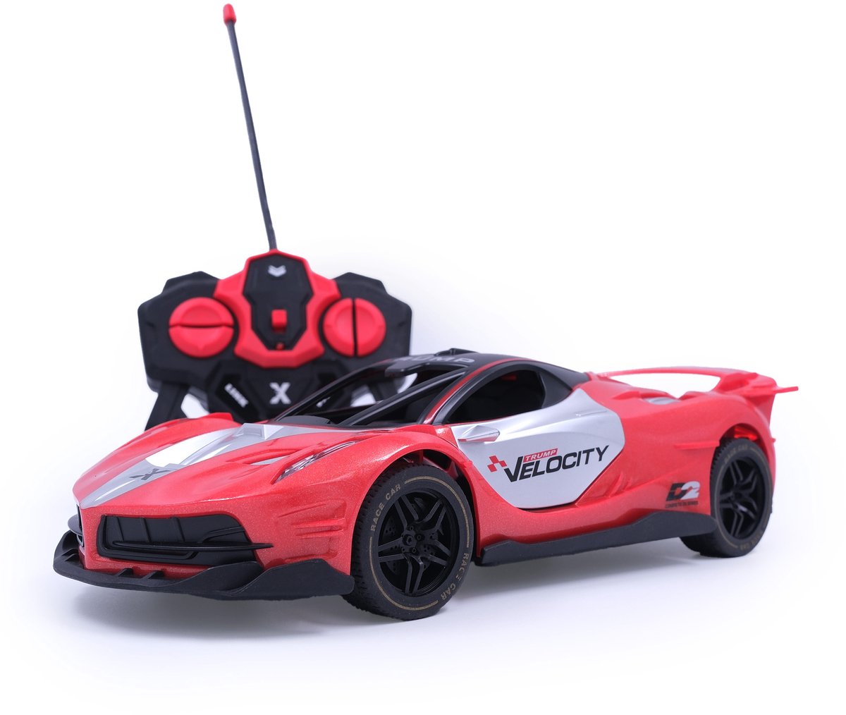 Zoem - RC Sportauto 1:18 Rood - 4 kanaals - Speelgoed Auto - Bestuurbaar - Radiografisch - Afstandsbediening - Remote Control - elektrisch - GT3