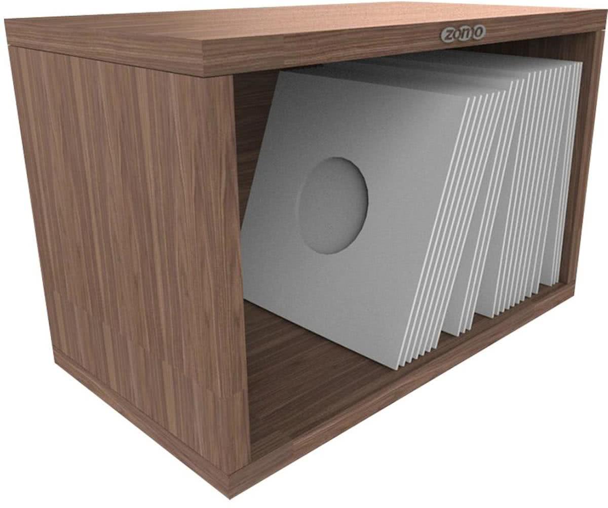 LP vinyl kast meubel voor 100-120 singles platen 7 inch (walnoot)