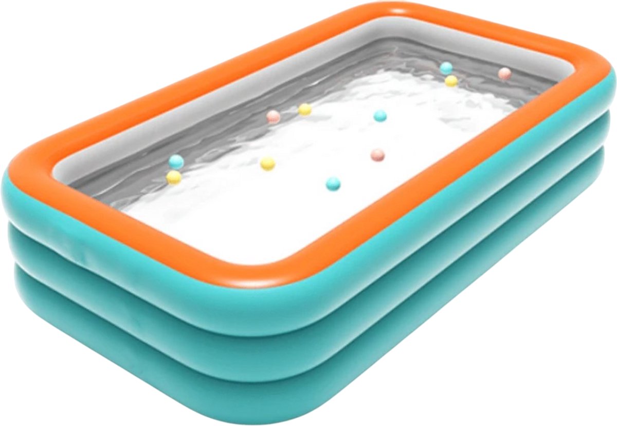 S&E Volledig Opblaasbaar Zwembad – Duurzaam en Groot Genot voor de Hele Familie 150cm x 100cm x 51cm