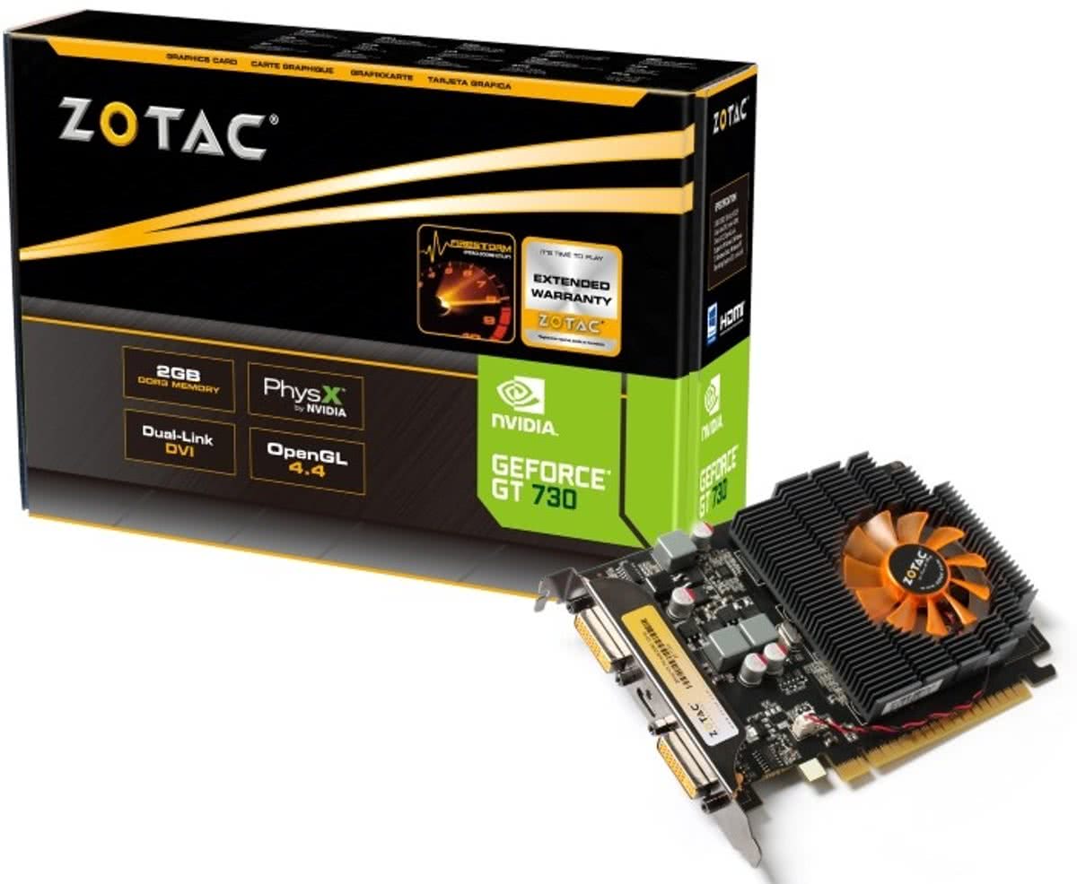 Zotac ZT-71103-10L GeForce GT 730 2GB GDDR3 videokaart