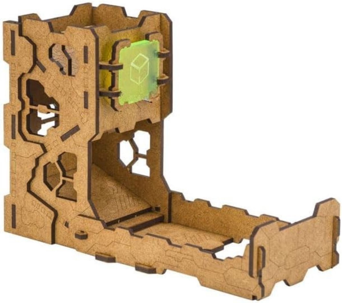 Zylo® Dice Tower - Dobbeltoren - Dobbelsteen Toren - 31x23x1cm - Bruin