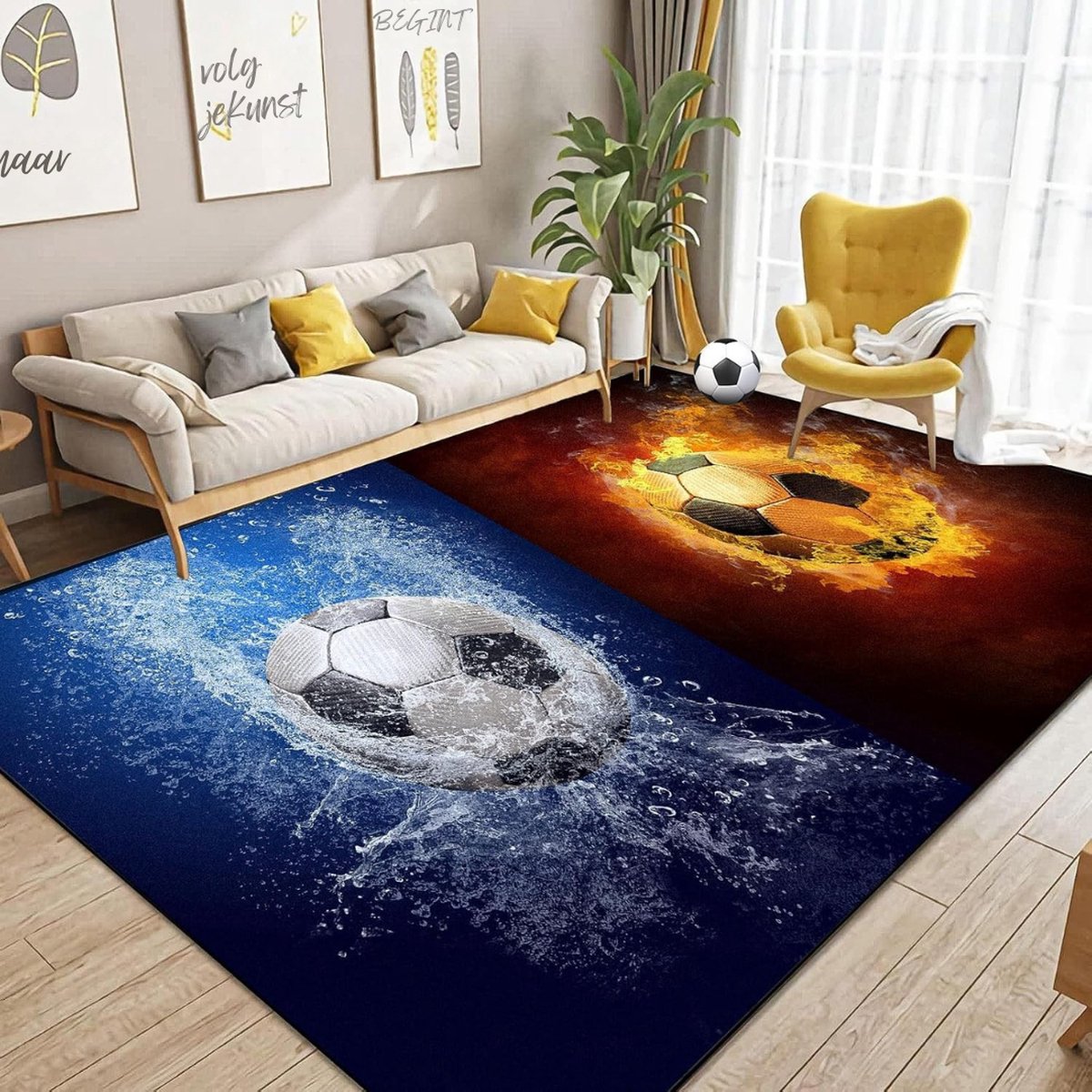 Zylo® Voetbalmat - Dribbelmat - Voetbal Tapijt - 80x120x3cm - Veelkleurig