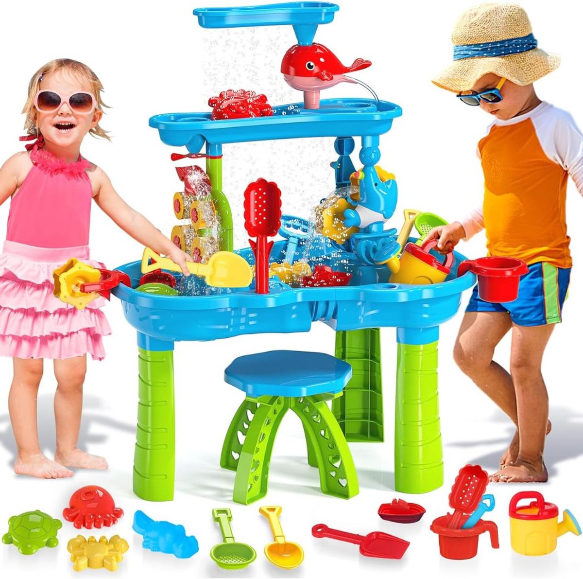 Zylo® Watertafel Buiten - Waterbaan - Watertafel Speelgoed - Veelkleurig - 5cm x 3cm x 3cm