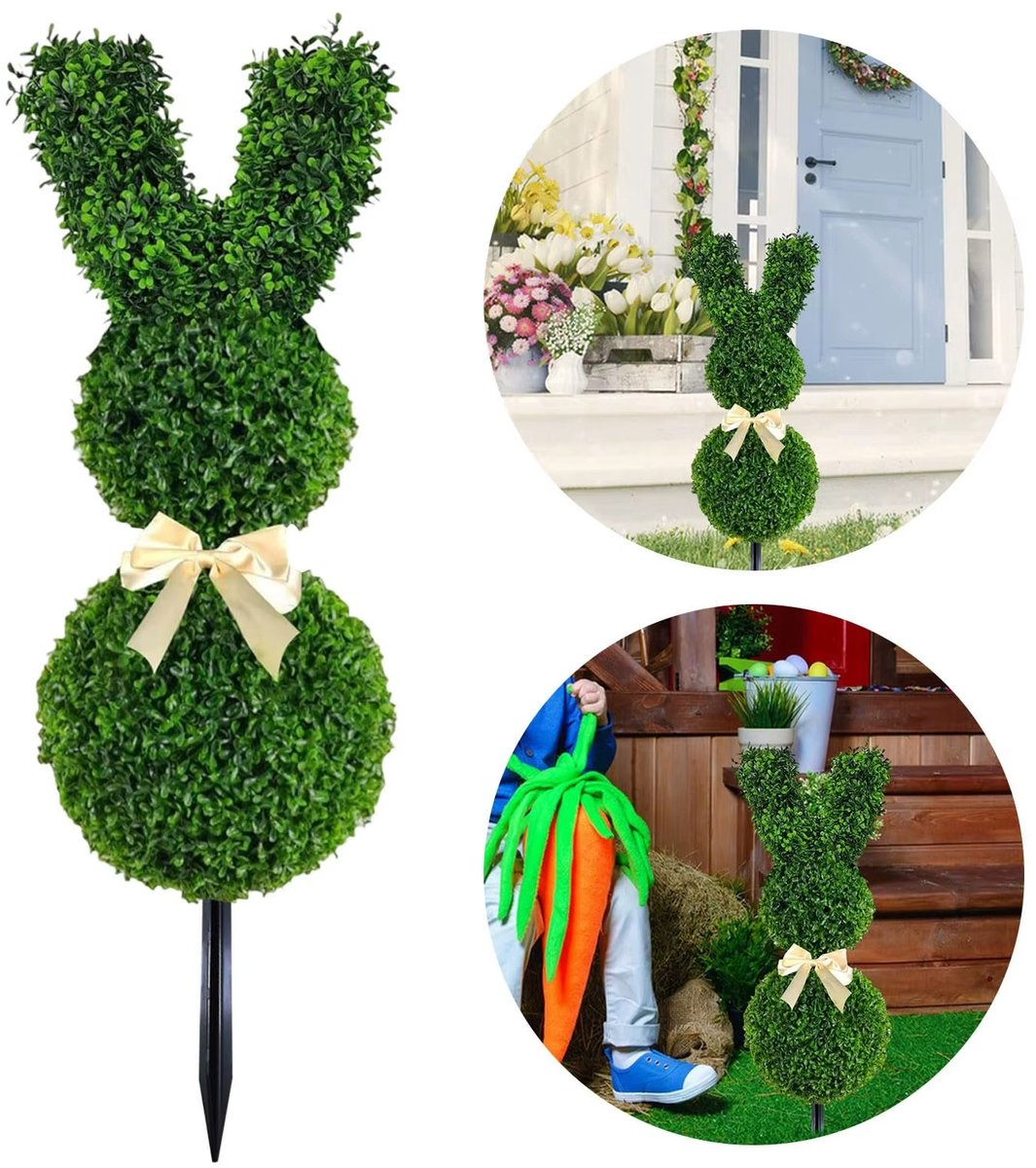 1 Stuk, 70cm Paashaas Tuindecoratie Kunstmatige Plant Konijn Vorm Binnenplaats Veranda Gazon Outdoor Decoratie Landschap Accessoires