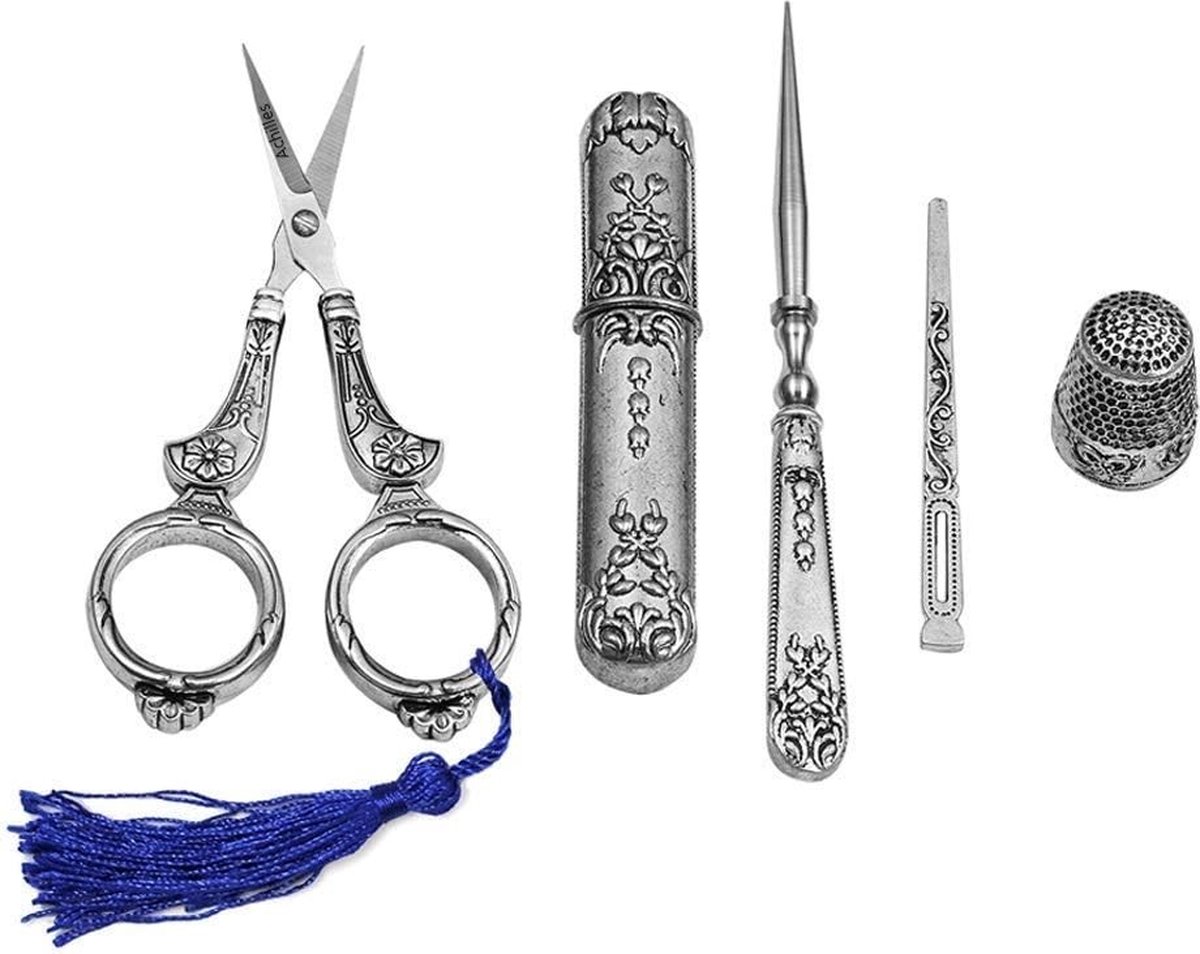 Achilles® Shizuko Professionele Borduurschaar Kit- Classic Naaidoosset - Borduur - Breien -