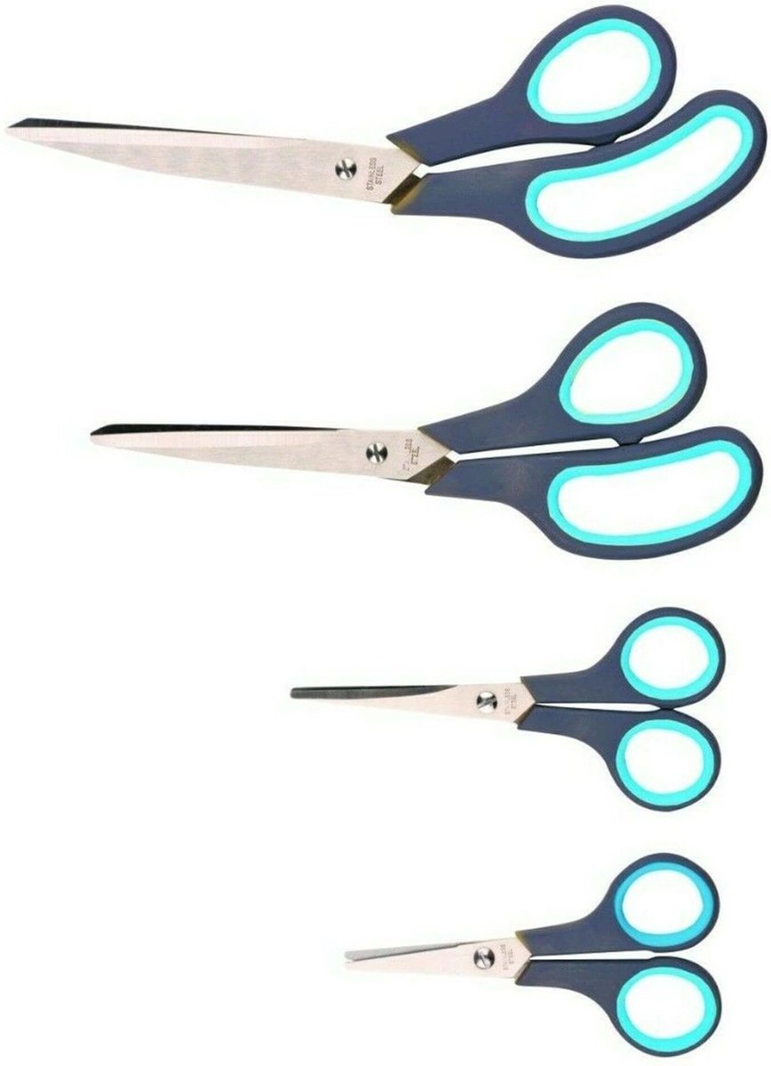 Alpina Scharenset - Ergonomisch - Roestvrij Staal - 4 maten - 4-delig