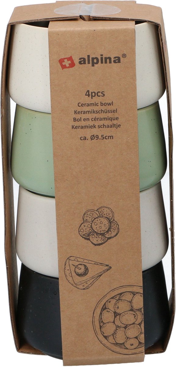 alpina 4-Delige Set Kommen - Keramiek