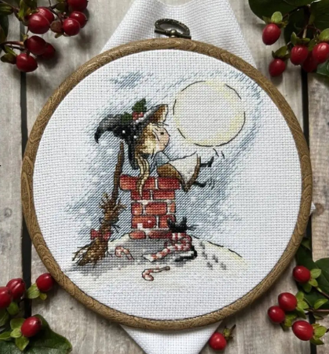 Borduurpakket - Heksje Bij De Maan