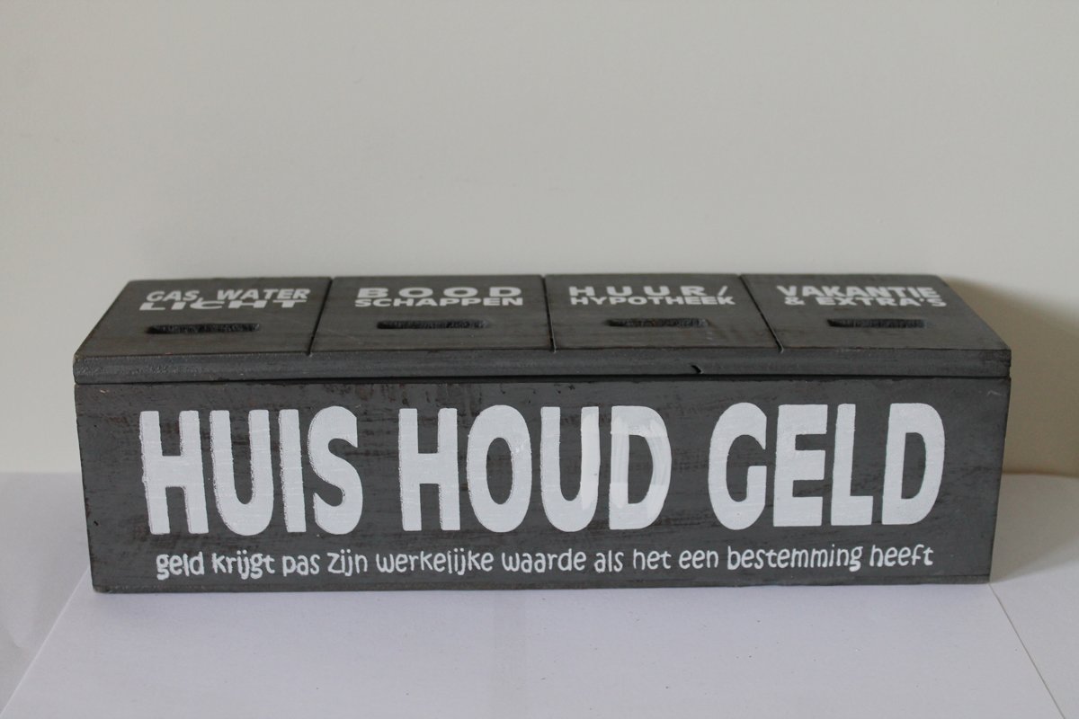 huishoudgeldbox antraciet